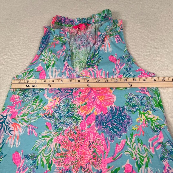 Lilly Pulitzer Malone Dress Womens Small Cay to My Heart Print Celestial Blue - Picture 7 of 12